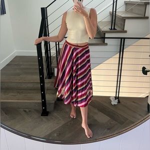 Xirena striped midi skirt